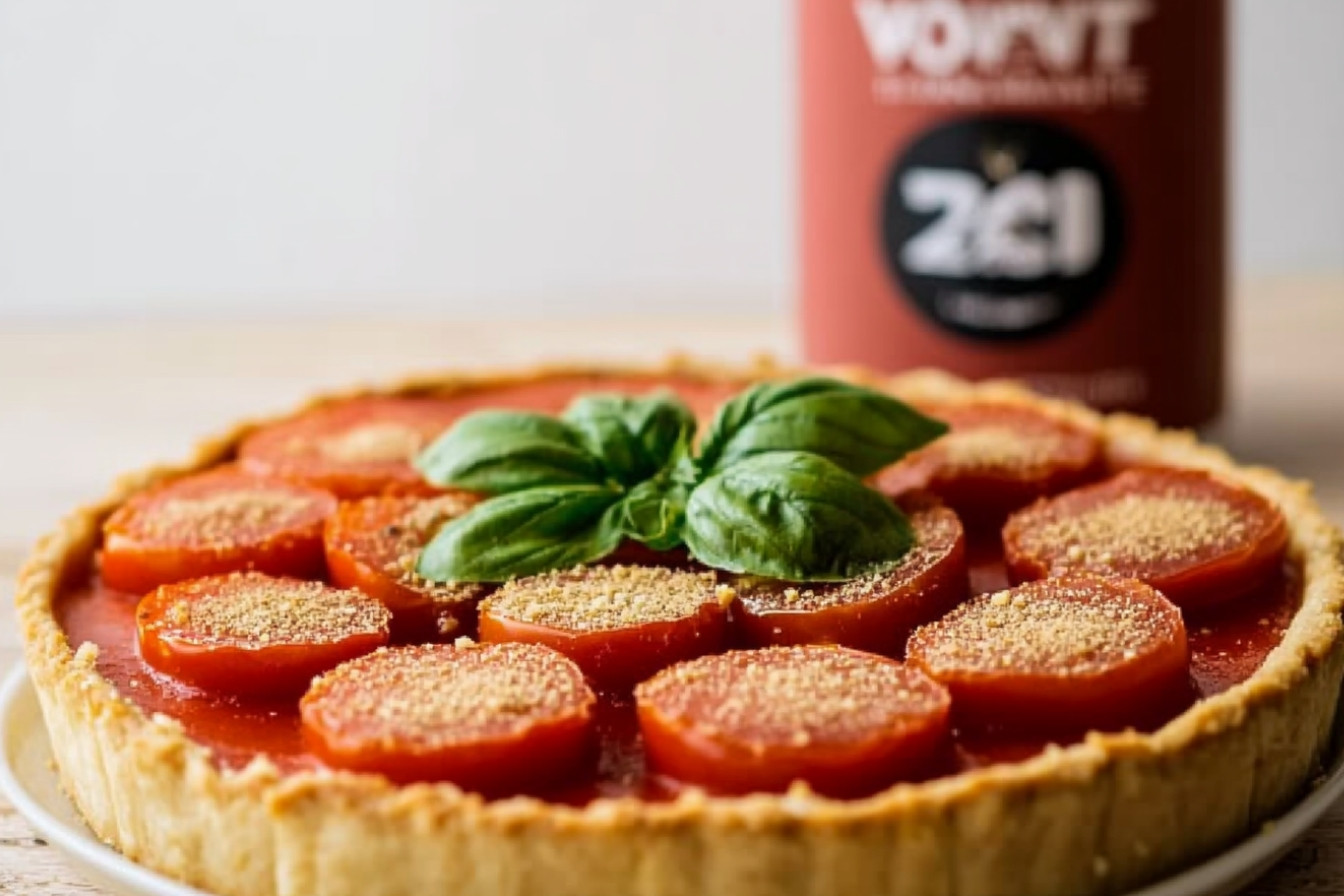 Tarte de fromage vegan tomate