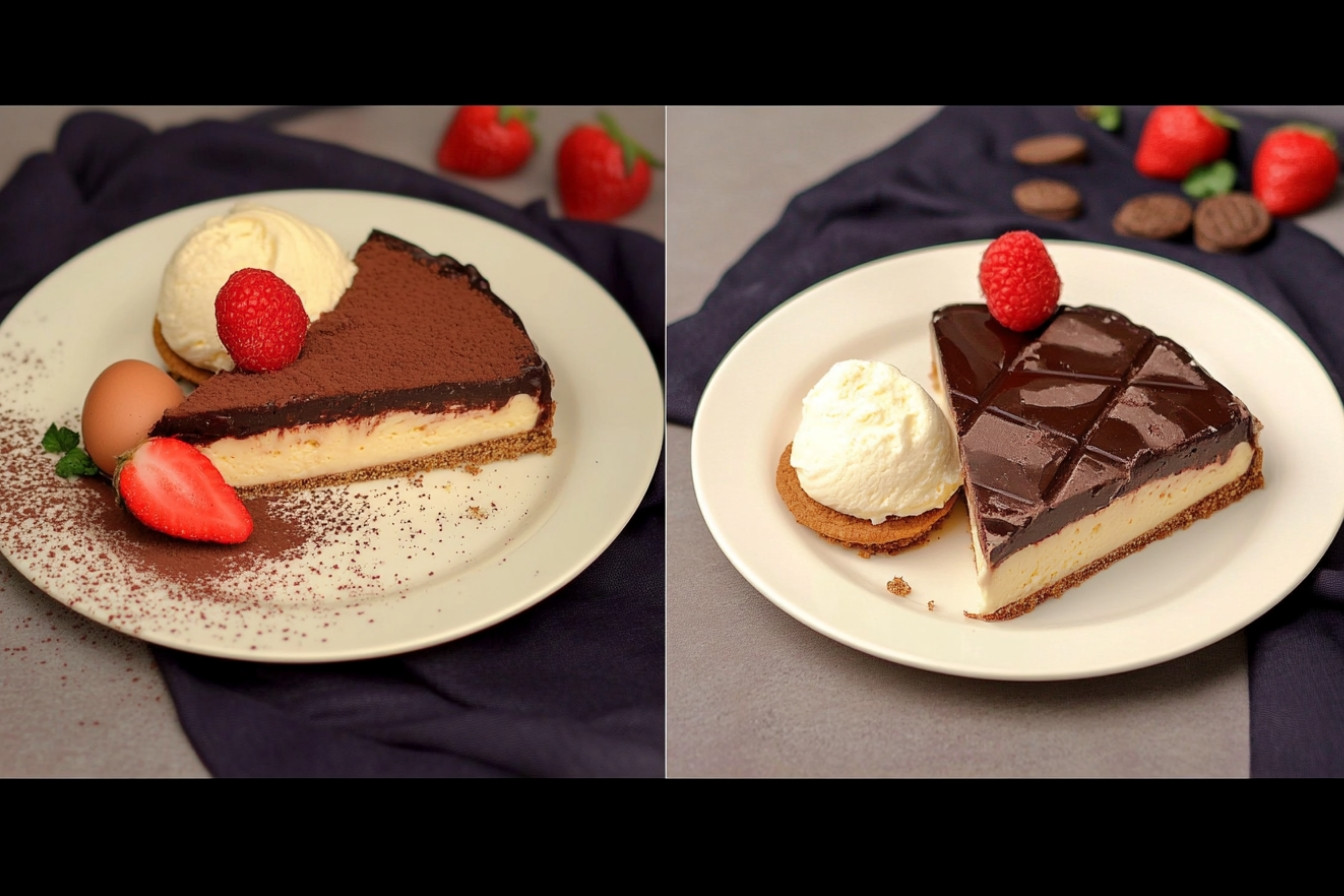 Tarte glacée au chocolat et mantecado