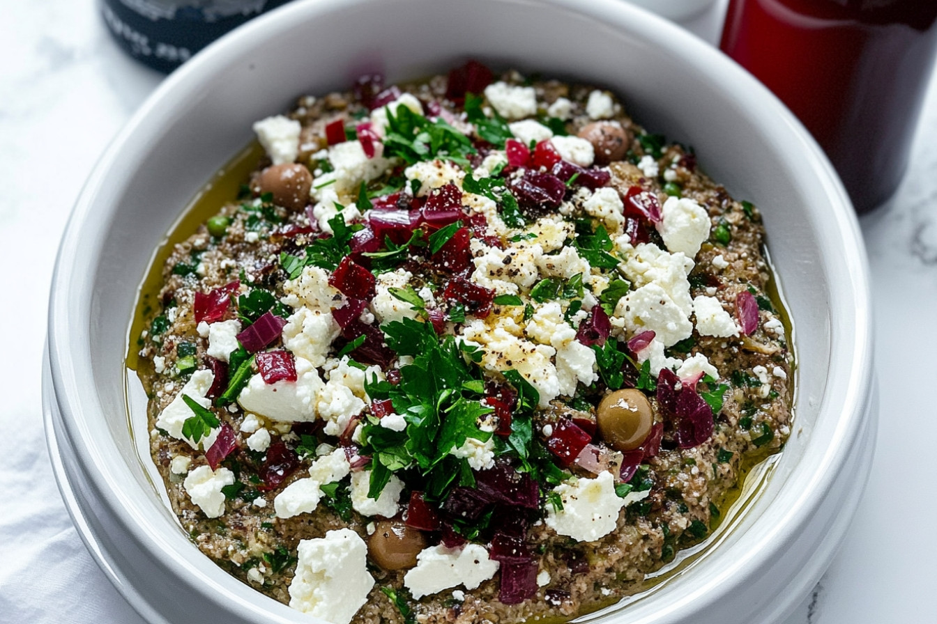 Tartinade d'aubergine et feta