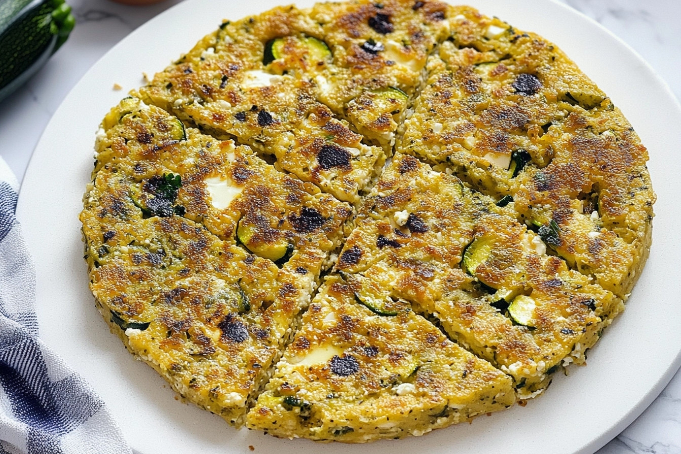 Tortilla de courgette et feta