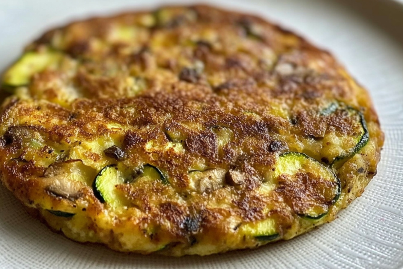 Tortilla de courgettes et champignons