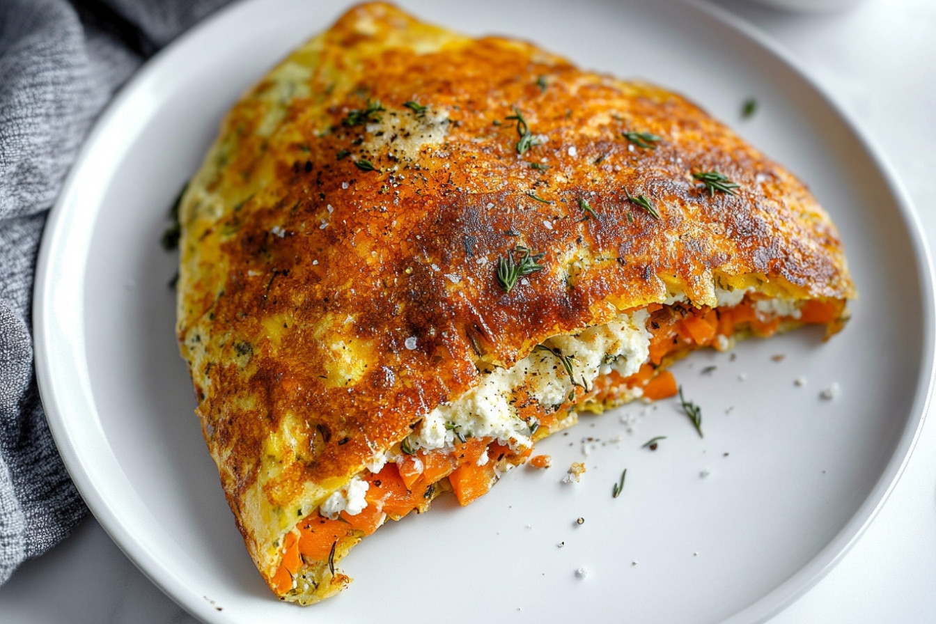 Tortilla de zanahoria ricotta