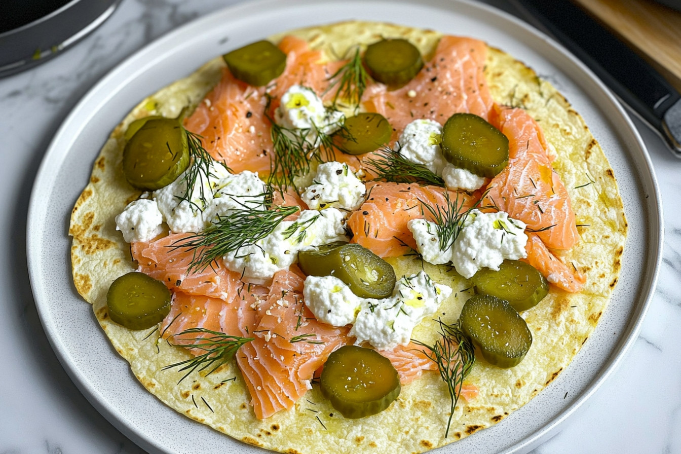 Tortilla vaga ricotta saumon
