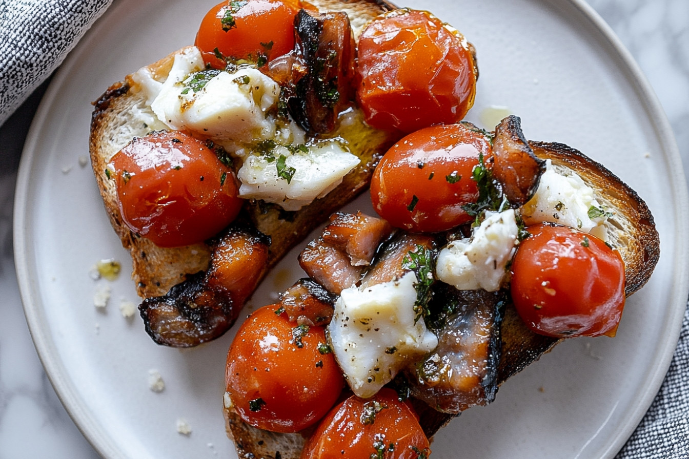 Tosta de tomates et fromage