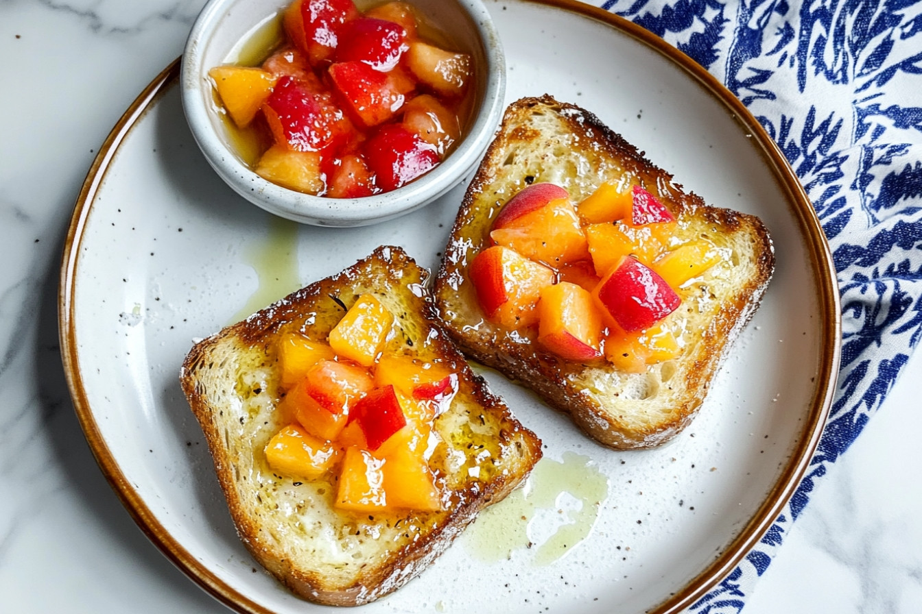 Tostas gratinées au melon