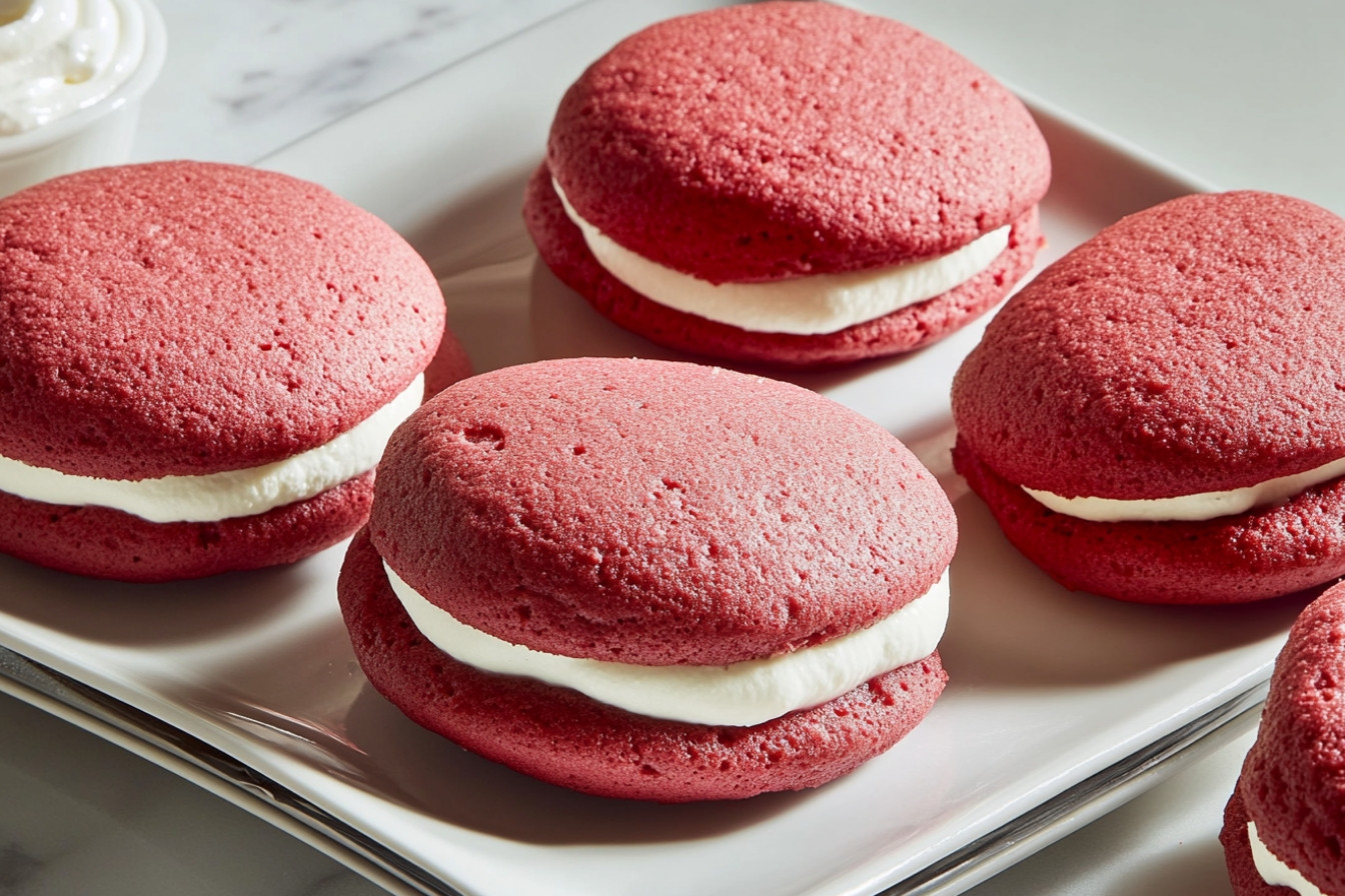Whoopie pies velours rouge